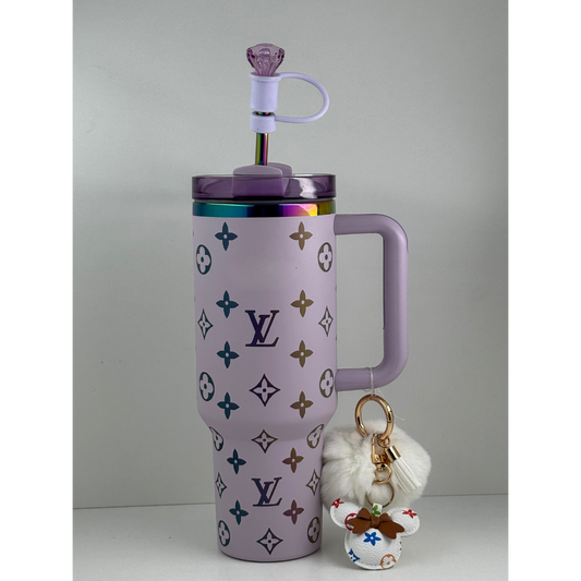 40oz Luxury-Inspired Quencher Tumbler – Lilac